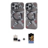 MARSİLYAN™- iPhone 14 Pro Max Kılıf Nova Doku Koleksiyonu - Siyah Buffer Hayalet Cam Ekran Koruyucu + Bilvis Titan Kamera Lens - SH