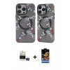 MARSİLYAN™- iPhone 14 Pro Max Kılıf Nova Doku Koleksiyonu - Siyah Buffer Hayalet Cam Ekran Koruyucu + Bilvis Titan Kamera Lens - GS