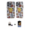 MARSİLYAN™- iPhone 14 Pro Max Kılıf Nova Doku Koleksiyonu - Siyah Buffer Hayalet Cam Ekran Koruyucu + Bilvis Titan Kamera Lens - SH