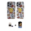 MARSİLYAN™- iPhone 14 Pro Max Kılıf Nova Doku Koleksiyonu - Siyah Buffer Hayalet Cam Ekran Koruyucu + Bilvis Titan Kamera Lens - GS