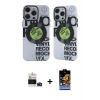 MARSİLYAN™- iPhone 14 Pro Max Kılıf Nova Doku Koleksiyonu - Siyah Buffer Hayalet Cam Ekran Koruyucu + Bilvis Titan Kamera Lens - DNMR