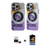 MARSİLYAN™- iPhone 14 Pro Max Kılıf Nova Doku Koleksiyonu - Siyah Buffer Hayalet Cam Ekran Koruyucu + Bilvis Titan Kamera Lens - DNMR