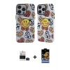 MARSİLYAN™- iPhone 14 Pro Max Kılıf Nova Doku Koleksiyonu - Siyah Buffer Hayalet Cam Ekran Koruyucu + Bilvis Titan Kamera Lens - DNMR