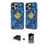 MARSİLYAN™- iPhone 14 Pro Max Kılıf Nova Doku Koleksiyonu - Siyah Buffer Hayalet Cam Ekran Koruyucu + Raze Metal Kamera Lens - GD