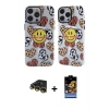 MARSİLYAN™- iPhone 14 Pro Max Kılıf Nova Doku Koleksiyonu - Siyah Buffer Hayalet Cam Ekran Koruyucu + Raze Metal Kamera Lens - GD