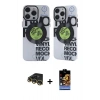 MARSİLYAN™- iPhone 14 Pro Max Kılıf Nova Doku Koleksiyonu - Siyah Buffer Hayalet Cam Ekran Koruyucu + Raze Metal Kamera Lens - GD