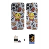 MARSİLYAN™- iPhone 14 Pro Max Kılıf Nova Doku Koleksiyonu - Siyah Buffer Hayalet Cam Ekran Koruyucu + Bilvis Titan Kamera Lens - GD