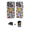 MARSİLYAN™- iPhone 14 Pro Max Kılıf Nova Doku Koleksiyonu - Siyah Buffer Hayalet Cam Ekran Koruyucu + Raze Metal Kamera Lens - GS