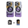 MARSİLYAN™- iPhone 14 Pro Max Kılıf Nova Doku Koleksiyonu - Siyah Buffer Hayalet Cam Ekran Koruyucu + PVD Metal Kamera Lens - TU