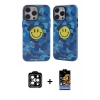 MARSİLYAN™- iPhone 14 Pro Max Kılıf Nova Doku Koleksiyonu - Siyah Buffer Hayalet Cam Ekran Koruyucu + PVD Metal Kamera Lens - TU