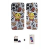 MARSİLYAN™- iPhone 14 Pro Max Kılıf Nova Doku Koleksiyonu - Siyah Joko 5D Cam + Derin Mor Bilvis Titan Kamera Lens