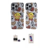 MARSİLYAN™- iPhone 14 Pro Max Kılıf Nova Doku Koleksiyonu - Siyah Joko 5D Cam + Gümüş Bilvis Titan Kamera Lens