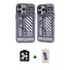 MARSİLYAN™- iPhone 14 Pro Max Kılıf Nova Doku Koleksiyonu - Siyah Joko 5D Cam + PVD Metal Kamera Lens - TU
