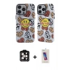 MARSİLYAN™- iPhone 14 Pro Max Kılıf Nova Doku Koleksiyonu - Siyah Joko 5D Cam + PVD Metal Kamera Lens - TU
