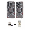 MARSİLYAN™- iPhone 14 Pro Max Kılıf Nova Doku Koleksiyonu - Siyah Mat Seramik Nano Ekran Koruyucu + Bilvis Titan Kamera Lens - SH