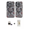 MARSİLYAN™- iPhone 14 Pro Max Kılıf Nova Doku Koleksiyonu - Siyah Mat Seramik Nano Ekran Koruyucu + Bilvis Titan Kamera Lens - GS