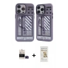 MARSİLYAN™- iPhone 14 Pro Max Kılıf Nova Doku Koleksiyonu - Siyah Mat Seramik Nano Ekran Koruyucu + Bilvis Titan Kamera Lens - SH