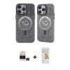 MARSİLYAN™- iPhone 14 Pro Max Kılıf Nova Doku Koleksiyonu - Siyah Mat Seramik Nano Ekran Koruyucu + Bilvis Titan Kamera Lens - GS