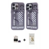 MARSİLYAN™- iPhone 14 Pro Max Kılıf Nova Doku Koleksiyonu - Siyah Mat Seramik Nano Ekran Koruyucu + Bilvis Titan Kamera Lens - DNMR