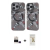 MARSİLYAN™- iPhone 14 Pro Max Kılıf Nova Doku Koleksiyonu - Siyah Mat Seramik Nano Ekran Koruyucu + Bilvis Titan Kamera Lens - DNMR