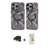 MARSİLYAN™- iPhone 14 Pro Max Kılıf Nova Doku Koleksiyonu - Siyah Mat Seramik Nano Ekran Koruyucu + Raze Metal Kamera Lens - GD