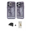 MARSİLYAN™- iPhone 14 Pro Max Kılıf Nova Doku Koleksiyonu - Siyah Mat Seramik Nano Ekran Koruyucu + Raze Metal Kamera Lens - GS