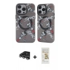 MARSİLYAN™- iPhone 14 Pro Max Kılıf Nova Doku Koleksiyonu - Siyah Mat Seramik Nano Ekran Koruyucu + Raze Metal Kamera Lens - GS