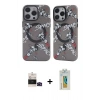 MARSİLYAN™- iPhone 14 Pro Max Kılıf Nova Doku Koleksiyonu - Siyah Polymer Nano Ekran Koruyucu + Bilvis Titan Kamera Lens - SH