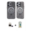 MARSİLYAN™- iPhone 14 Pro Max Kılıf Nova Doku Koleksiyonu - Siyah Polymer Nano Ekran Koruyucu + Bilvis Titan Kamera Lens - GS