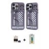 MARSİLYAN™- iPhone 14 Pro Max Kılıf Nova Doku Koleksiyonu - Siyah Polymer Nano Ekran Koruyucu + Bilvis Titan Kamera Lens - GS