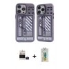 MARSİLYAN™- iPhone 14 Pro Max Kılıf Nova Doku Koleksiyonu - Siyah Polymer Nano Ekran Koruyucu + Bilvis Titan Kamera Lens - DNMR