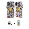 MARSİLYAN™- iPhone 14 Pro Max Kılıf Nova Doku Koleksiyonu - Siyah Polymer Nano Ekran Koruyucu + Bilvis Titan Kamera Lens - GS