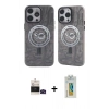 MARSİLYAN™- iPhone 14 Pro Max Kılıf Nova Doku Koleksiyonu - Siyah Polymer Nano Ekran Koruyucu + Bilvis Titan Kamera Lens - SH