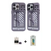 MARSİLYAN™- iPhone 14 Pro Max Kılıf Nova Doku Koleksiyonu - Siyah Polymer Nano Ekran Koruyucu + Bilvis Titan Kamera Lens - GD