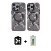 MARSİLYAN™- iPhone 14 Pro Max Kılıf Nova Doku Koleksiyonu - Siyah Polymer Nano Ekran Koruyucu + PVD Metal Kamera Lens - TU