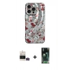 MARSİLYAN™- iPhone 14 Pro Max Kılıf Nova Doku Prime - Şeffaf 360 Full Body Arka Koruyucu + Gold Bilvis Titan Kamera Lens