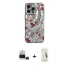 MARSİLYAN™- iPhone 14 Pro Max Kılıf Nova Doku Prime - Şeffaf Pasifik Cam Ekran Koruyucu + Bilvis Titan Kamera Lens - DNMR
