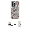 MARSİLYAN™- iPhone 14 Pro Max Kılıf Nova Doku Prime - Şeffaf Pasifik Cam Ekran Koruyucu + Bilvis Titan Kamera Lens - GD