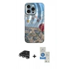 MARSİLYAN™- iPhone 14 Pro Max Kılıf Nova Doku Prime - Şeffaf Royal Nano Ekran Koruyucu + Raze Metal Kamera Lens - GS