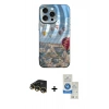 MARSİLYAN™- iPhone 14 Pro Max Kılıf Nova Doku Prime - Şeffaf Royal Nano Ekran Koruyucu + Raze Metal Kamera Lens - GD