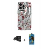 MARSİLYAN™- iPhone 14 Pro Max Kılıf Nova Doku Prime - Siyah 18D Cam Ekran Koruyucu + Raze Metal Kamera Lens - GS