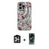 MARSİLYAN™- iPhone 14 Pro Max Kılıf Nova Doku Prime - Siyah 360 Mat Full Body Arka Koruyucu + PVD Metal Kamera Lens - TU