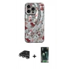 MARSİLYAN™- iPhone 14 Pro Max Kılıf Nova Doku Prime - Siyah 360 Mat Full Body Arka Koruyucu + Raze Metal Kamera Lens - GS
