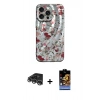 MARSİLYAN™- iPhone 14 Pro Max Kılıf Nova Doku Prime - Siyah Buffer Hayalet Cam Ekran Koruyucu + Raze Metal Kamera Lens - GS