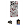MARSİLYAN™- iPhone 14 Pro Max Kılıf Nova Doku Prime - Siyah Buffer Hayalet Cam Ekran Koruyucu + Raze Metal Kamera Lens - GD
