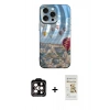 MARSİLYAN™- iPhone 14 Pro Max Kılıf Nova Doku Prime - Siyah Mat Seramik Nano Ekran Koruyucu + PVD Metal Kamera Lens - TU