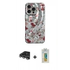 MARSİLYAN™- iPhone 14 Pro Max Kılıf Nova Doku Prime - Siyah Polymer Nano Ekran Koruyucu + Raze Metal Kamera Lens - GS