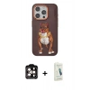 MARSİLYAN™- iPhone 14 Pro Max Kılıf Nova Form Koleksiyonu - Şeffaf Pasifik Cam Ekran Koruyucu + PVD Metal Kamera Lens - TU