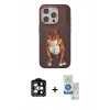 MARSİLYAN™- iPhone 14 Pro Max Kılıf Nova Form Koleksiyonu - Şeffaf Royal Nano Ekran Koruyucu + PVD Metal Kamera Lens - TU