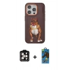 MARSİLYAN™- iPhone 14 Pro Max Kılıf Nova Form Koleksiyonu - Siyah 18D Cam Ekran Koruyucu + PVD Metal Kamera Lens - TU